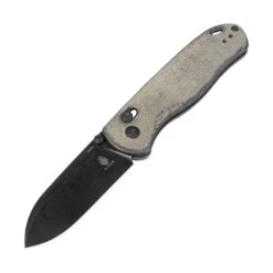 Kizer Sales Store 29 Kizer Drop Bear 154CM Blade Micarta Handle V3619C4 (2.99" Black Stonewashed)