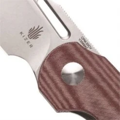 Kizer 3569A2 October Linerlock Knife Red Micarta -Kizer Sales Store 158478