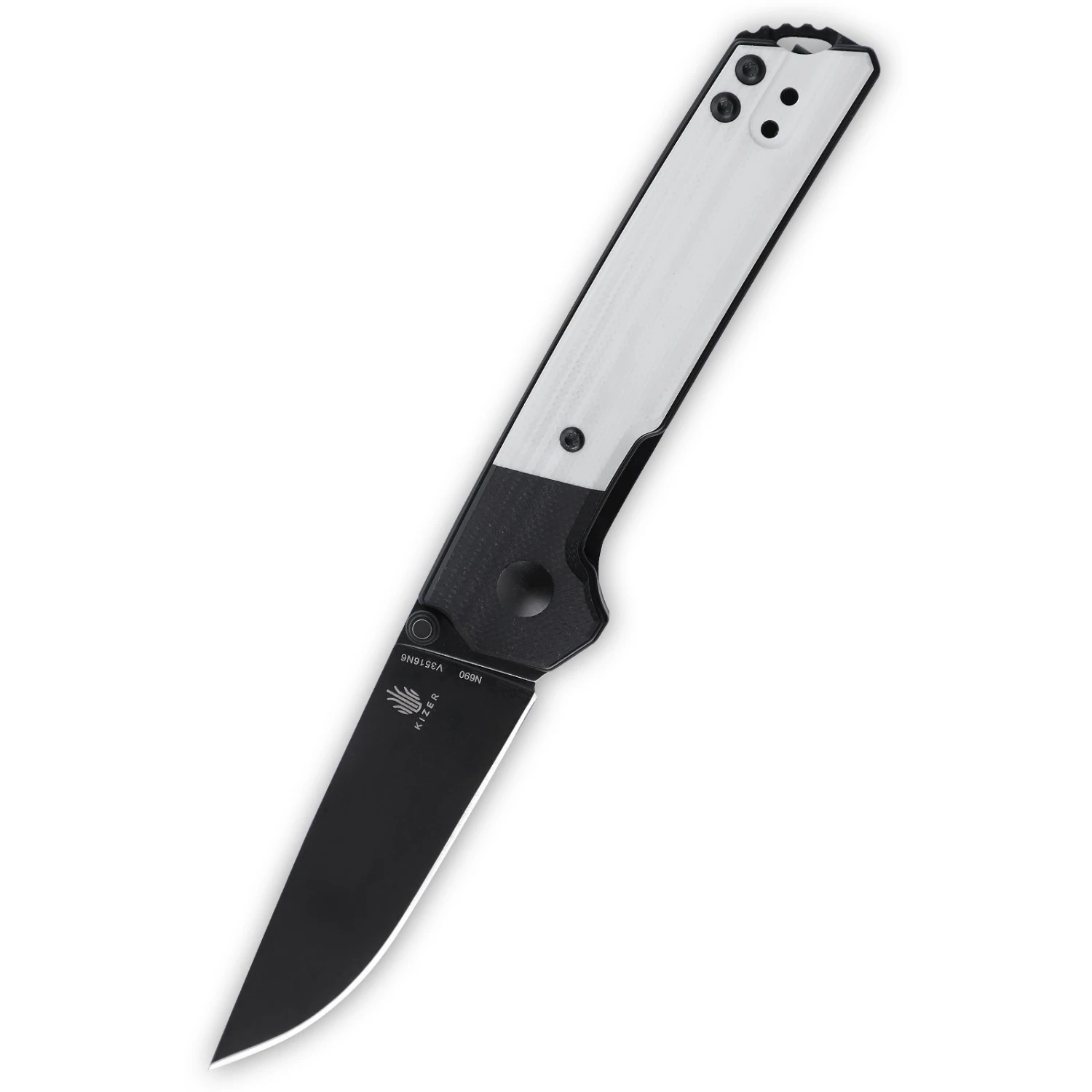 Kizer Domin Mini G10 Black&White V3516N6 (2.89" Black Ti-Coated) 3 Kizer Domin Mini G10 Black&White V3516N6 (2.89" Black Ti-Coated)