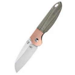 Kizer Sales Store 10 Kizer Deviant Green Micarta&Copper V3575A1 (3" Stonewash)