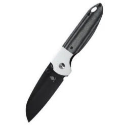 Kizer Deviant Black Micarta& White G10 V3575A2 (3" Black Ti-Coated)