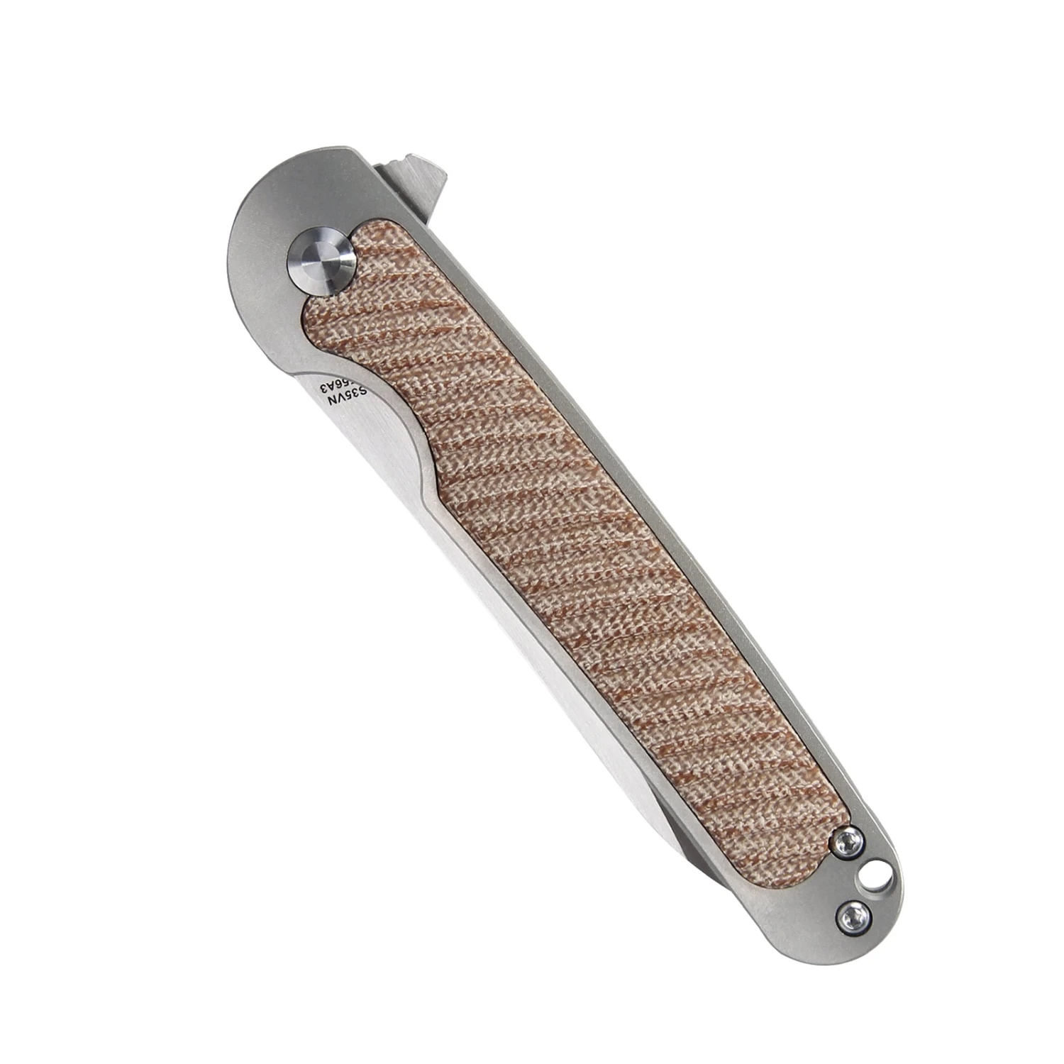 Kizer Clutch Micarta Tan Ki4556A3 (3.39" Satin) 8 Kizer Clutch Micarta Tan Ki4556A3 (3.39" Satin) - Image 6