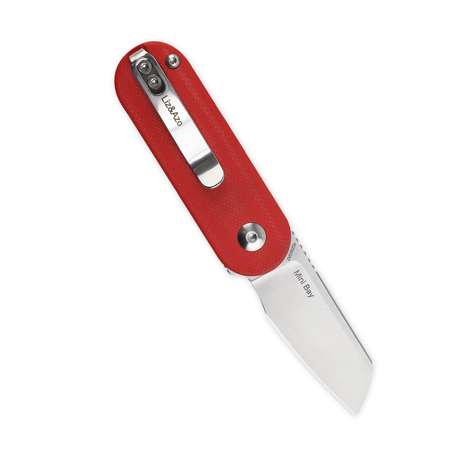 Kizer Vangard Azo/Liz Mini Bay Detent Slip Joint Knife Red G-10 Ki2583A2 (1.9" Satin) 4 Kizer Vangard Azo/Liz Mini Bay Detent Slip Joint Knife Red G-10 Ki2583A2 (1.9" Satin) - Image 2