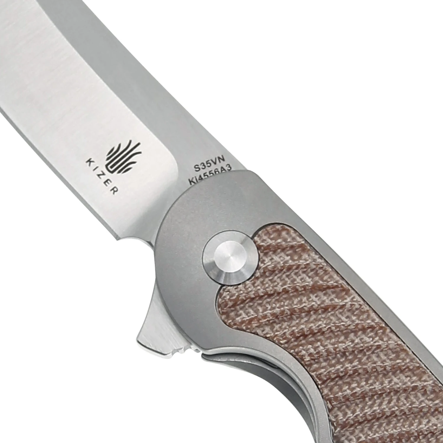 Kizer Clutch Micarta Tan Ki4556A3 (3.39" Satin) 5 Kizer Clutch Micarta Tan Ki4556A3 (3.39" Satin) - Image 3