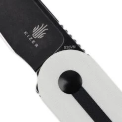 Kizer Azo/Liz Mini Bay Detent Slip Joint Knife White&Black G-10 Ki2583A1 (1.9" Satin) -Kizer Sales Store 1 4 0aa3812d de86 4616 b156 17b06fe419ae