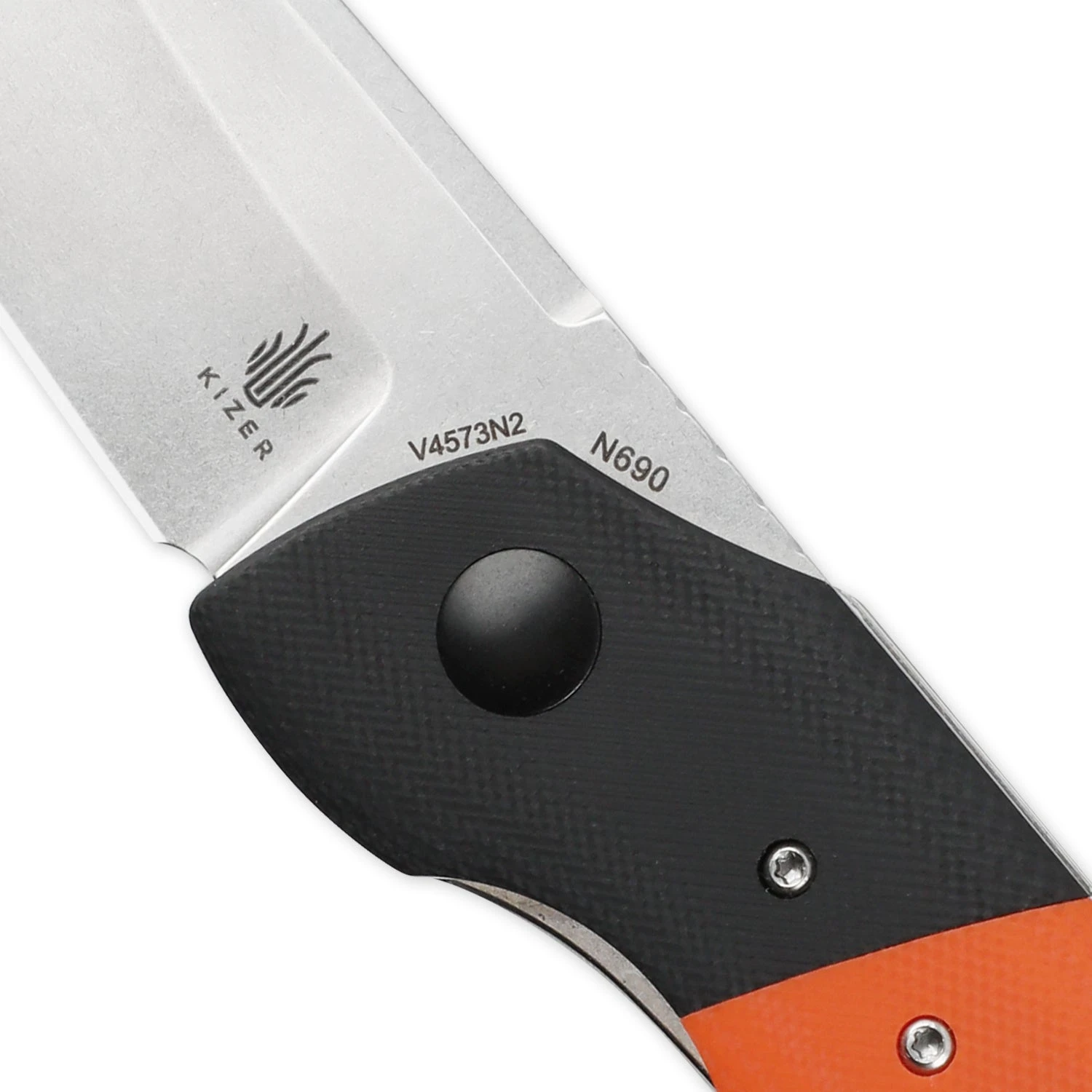 Kizer Arsenyan In-Yan Liner Lock Knife Orange G-10 V4573N2 (3.9" Satin) 5 Kizer Arsenyan In-Yan Liner Lock Knife Orange G-10 V4573N2 (3.9" Satin) - Image 3
