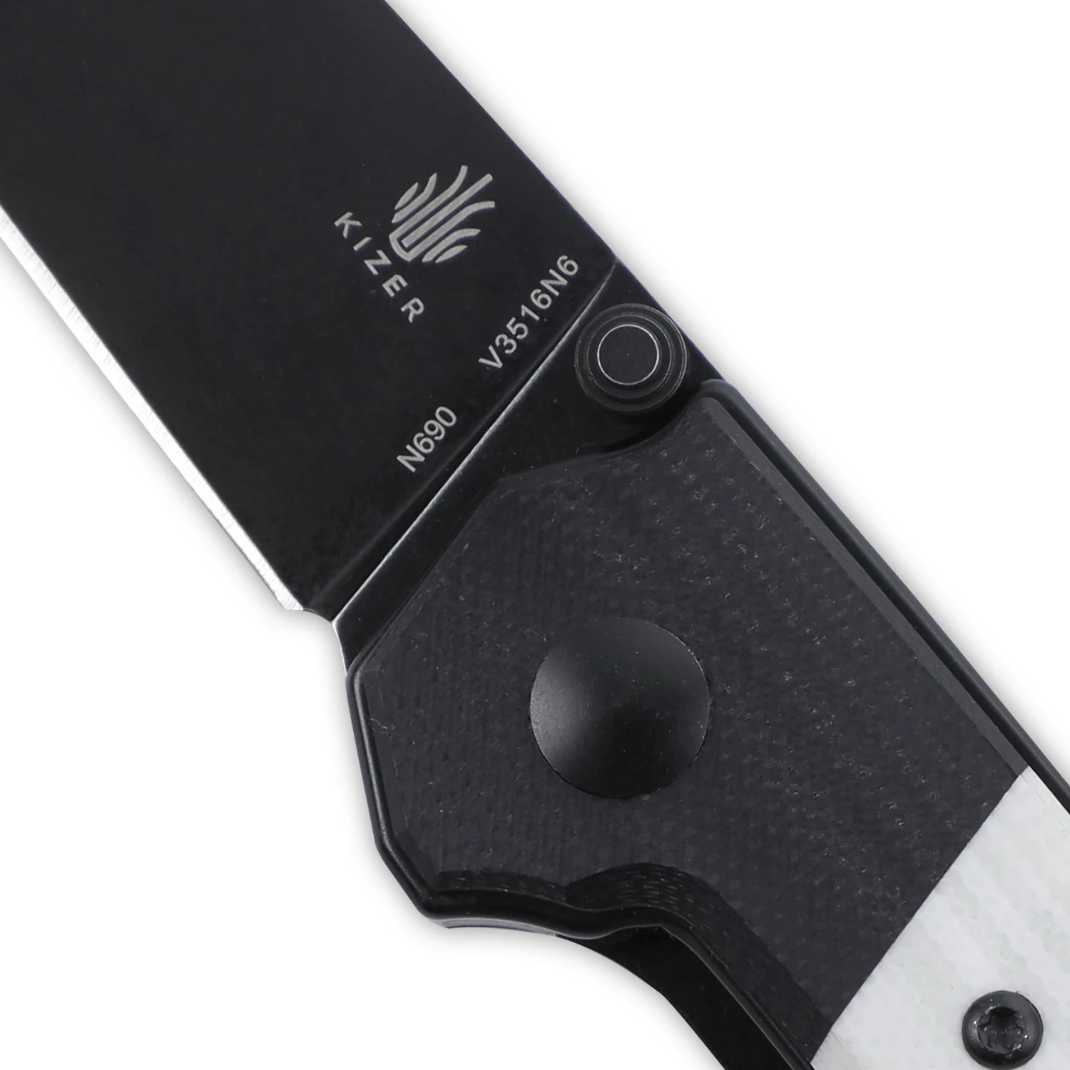 Kizer Domin Mini G10 Black&White V3516N6 (2.89" Black Ti-Coated) 5 Kizer Domin Mini G10 Black&White V3516N6 (2.89" Black Ti-Coated) - Image 3