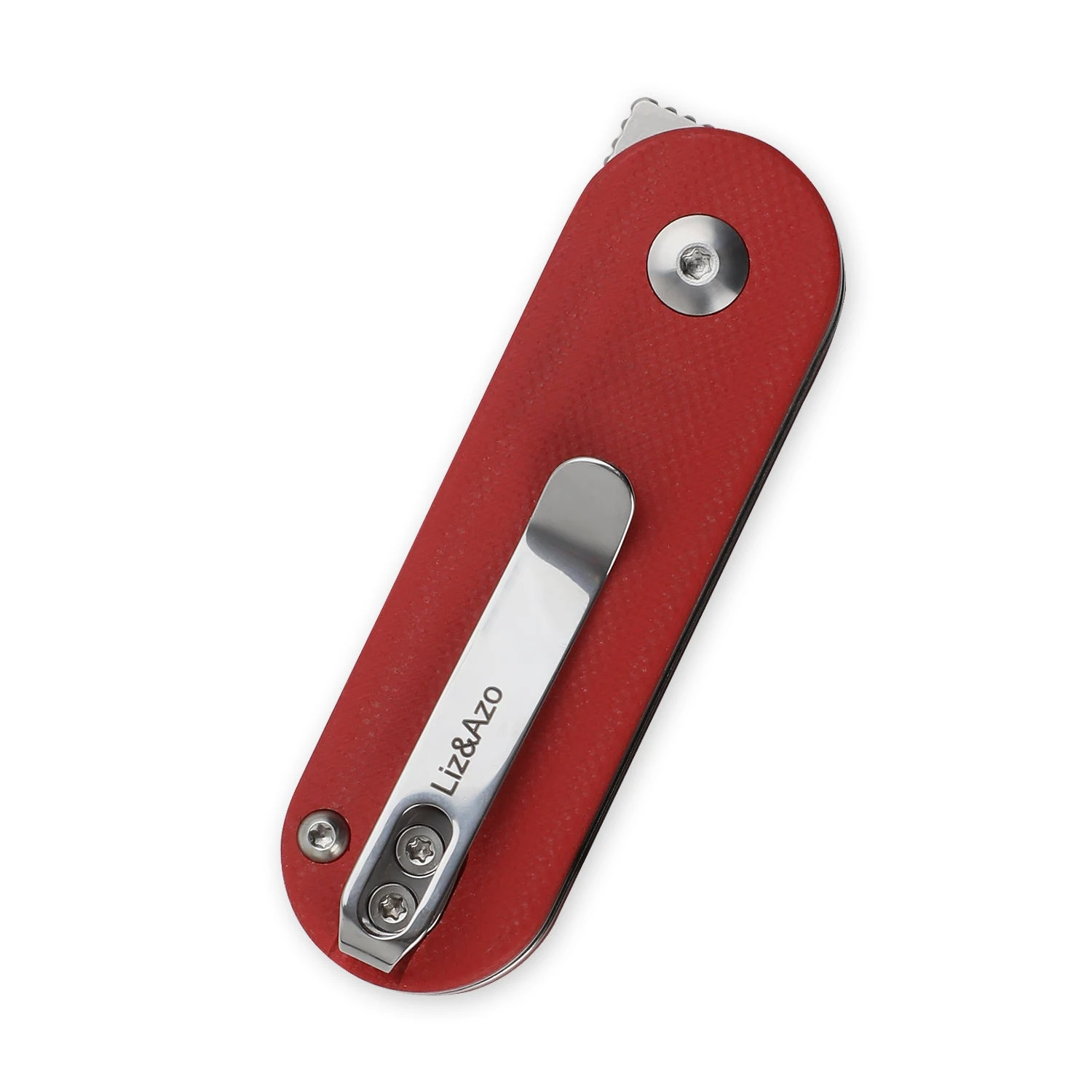 Kizer Vangard Azo/Liz Mini Bay Detent Slip Joint Knife Red G-10 Ki2583A2 (1.9" Satin) 8 Kizer Vangard Azo/Liz Mini Bay Detent Slip Joint Knife Red G-10 Ki2583A2 (1.9" Satin) - Image 6