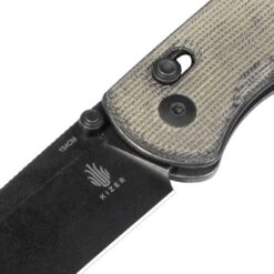 Kizer Drop Bear 154CM Blade Micarta Handle V3619C4 (2.99" Black Stonewashed) -Kizer Sales Store 3 2