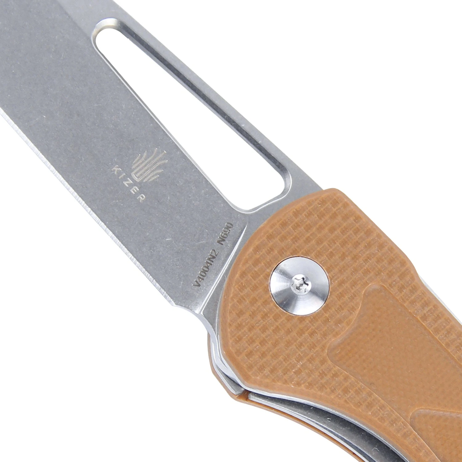 Kizer Yukon G10 Brown V4004N2 (3.39" Stonewash) 5 Kizer Yukon G10 Brown V4004N2 (3.39" Stonewash) - Image 3