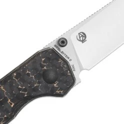 Kizer Begleiter2 20CV Blade Button Lock Knife Fatcarbon Handle Ki4458.2BA4 (3.39” Satin) -Kizer Sales Store KI4458.2BA4 4