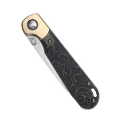 Kizer PPY S35VN Blade Brass+Raffir Handle Ki3587A1 (3.26" Satin) -Kizer Sales Store Ki3587A1 5