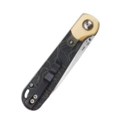 Kizer PPY S35VN Blade Brass+Raffir Handle Ki3587A1 (3.26" Satin) -Kizer Sales Store Ki3587A1 6