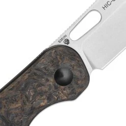 Kizer Azo HIC-CUP S35VN Blade Button Lock Knife Fatcarbon Handle Ki3606A1 (3.15” Stonewash) -Kizer Sales Store Ki3606A1 4