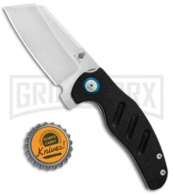 Kizer Vanguard Mini Sheepdog Liner Lock Knife Black G-10 - Satin Plain -Kizer Sales Store Kizer C01C Black Satin jr bottlecap 1 large