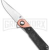 Kizer Vanguard Comet Copper/Black Micarta Folding Knife - Satin Plain -Kizer Sales Store Kizer Coment Vanguard LLK Copper Micarta 2in Satin BHQ 156410 large