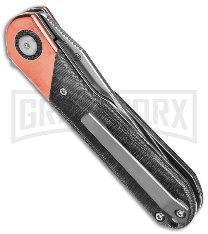 Kizer Vanguard Comet Copper/Black Micarta Folding Knife - Satin Plain 5 Kizer Vanguard Comet Copper/Black Micarta Folding Knife - Satin Plain - Image 3