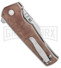 Kizer Vanguard Junges Liner Lock Knife Brown Micarta - Satin Plain -Kizer Sales Store Kizer Junges Liner Lock Knife OD Green G 10 3.06 Satin V3551N2 BHQ 107558 LS Side 2 large