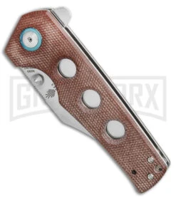 Kizer Vanguard Junges Liner Lock Knife Brown Micarta - Satin Plain -Kizer Sales Store Kizer Junges Liner Lock Knife OD Green G 10 3.06 Satin V3551N2 BHQ 107558 LS Spine 2 large