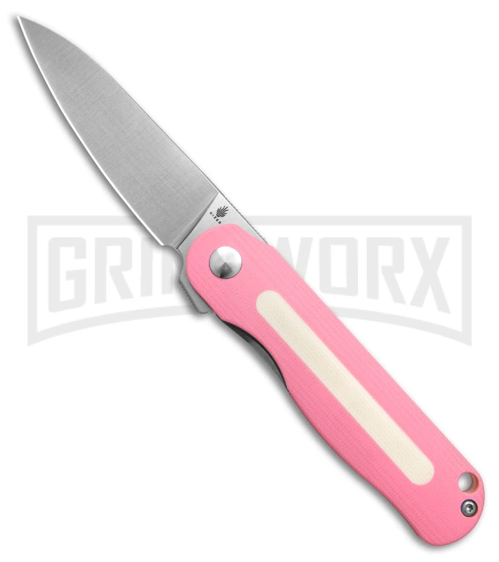 Kizer Lätt Vind Mini Liner Lock Knife Pink G-10 - Satin Plain 3 Kizer Lätt Vind Mini Liner Lock Knife Pink G-10 - Satin Plain