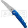 Kizer Sliver Sunburst Liner Lock Knife Blue Aluminum - Stonewash Plain -Kizer Sales Store Kizer Sliver Sunburst Blue T6 SW BHQ 84443 er large