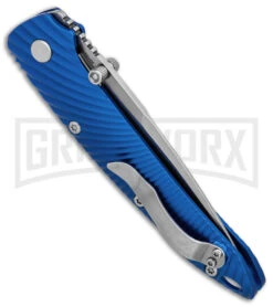 Kizer Sliver Sunburst Liner Lock Knife Blue Aluminum - Stonewash Plain -Kizer Sales Store Kizer Sliver Sunburst Blue T6 SW BHQ 84443 er side large