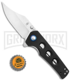 Kizer Vanguard Junges Liner Lock Knife Black G-10 - Satin Plain -Kizer Sales Store Kizer Vanguard Elstner Junges LL Black G 10 Satin BHQ 121161 jr bottlecap large