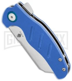 Kizer Vanguard Mini Sheepdog Liner Lock Knife Blue G-10 - Satin Plain -Kizer Sales Store Kizer Vanguard Mini Sheepdog C01C Blue G10 satin BHQ 85521 er spine 1 large