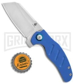 Kizer Vanguard Mini Sheepdog Liner Lock Knife Blue G-10 - Satin Plain -Kizer Sales Store Kizer Vanguard Mini Sheepdog C01C Blue G10 satin BHQ 85521 jr bottlecap 1 large