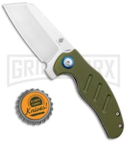 Kizer Vanguard Mini Sheepdog Liner Lock Knife OD Green G-10 - Satin Plain -Kizer Sales Store Kizer Vanguard Mini Sheepdog C01C LL OD Green G 10 Satin V3488A2 BHQ 80400 jr bottlecap 1 large