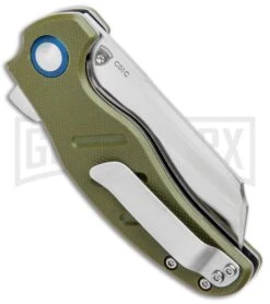 Kizer Vanguard Mini Sheepdog Liner Lock Knife OD Green G-10 - Satin Plain -Kizer Sales Store Kizer Vanguard Mini Sheepdog C01C LL OD Green G 10 Satin V3488A2 BHQ 80400 jr side large