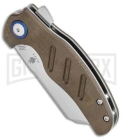 Kizer Vanguard Mini Sheepdog Knife Green Micarta - Satin Plain -Kizer Sales Store Kizer Vanguard Mini Sheepdog Knife Green Micarta 2.6 Satin BD1N V3488E8 BHQ 118610 LS Spine large