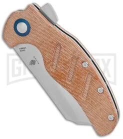 Kizer Vanguard Sheepdog XL Liner Lock Knife Brown Micarta - Satin Plain -Kizer Sales Store Kizer Vanguard Sheepdog XL C01C LL Brown Micarta Satin V5488C4 BHQ 117059 jr spine large