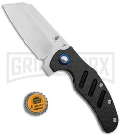 Kizer Vanguard Sheepdog XL Liner Lock Knife Carbon Fiber - Satin Plain -Kizer Sales Store Kizer Vanguard Sheepdog XL C01C LL CF Satin V5488C3 BHQ 114106 jr bottlecap 2 large