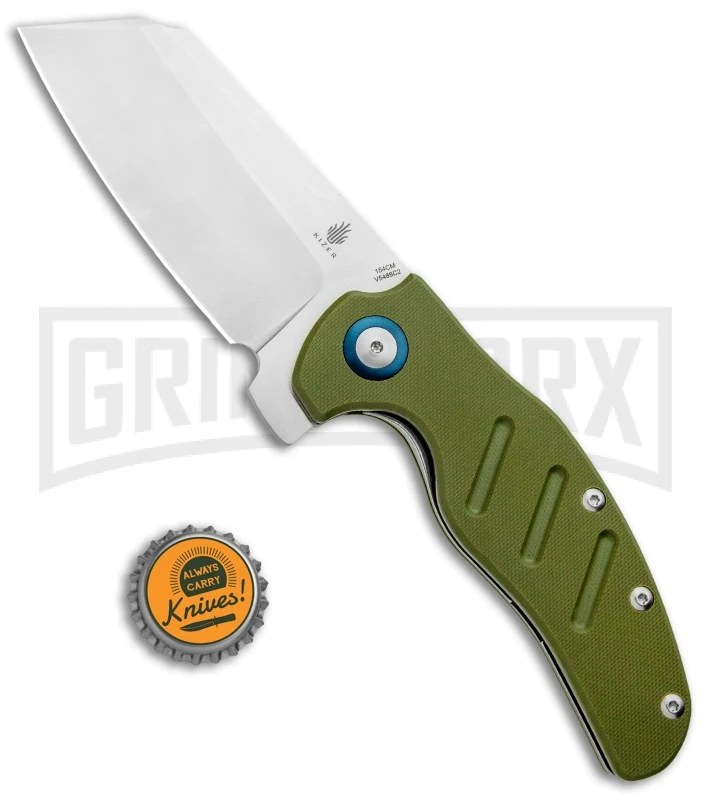 Kizer Vanguard Sheepdog XL Liner Lock Knife Green G-10 - Satin Plain 6 Kizer Vanguard Sheepdog XL Liner Lock Knife Green G-10 - Satin Plain - Image 4