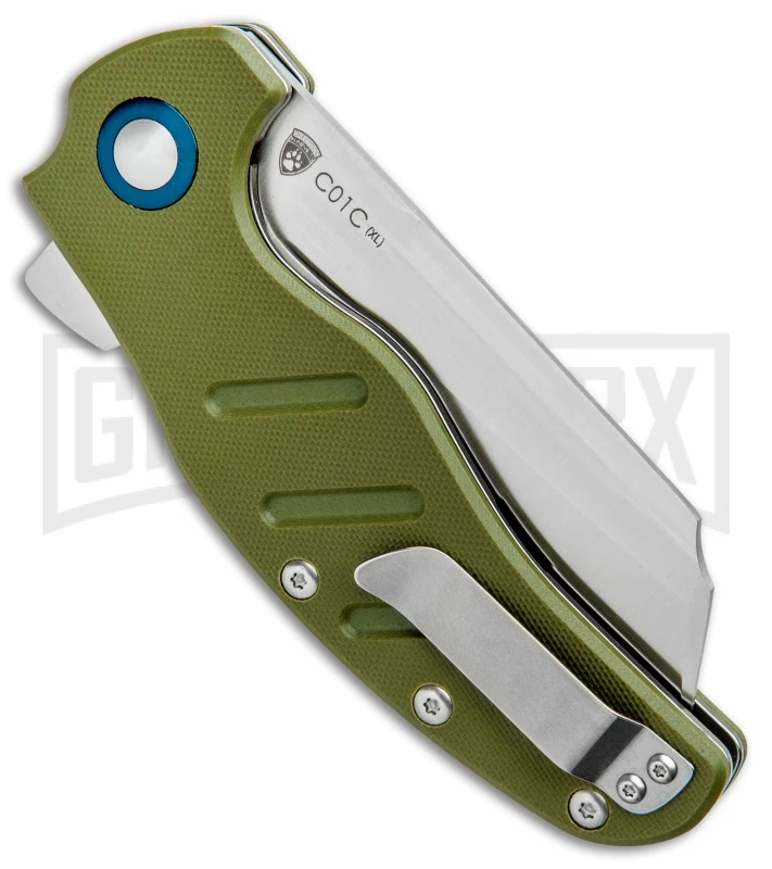 Kizer Vanguard Sheepdog XL Liner Lock Knife Green G-10 - Satin Plain 5 Kizer Vanguard Sheepdog XL Liner Lock Knife Green G-10 - Satin Plain - Image 3