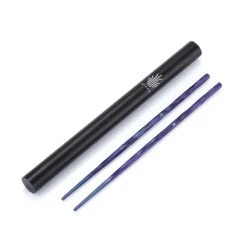 Kizer Textured Titanium Chopsticks Purple Anodized T309A3 Purple