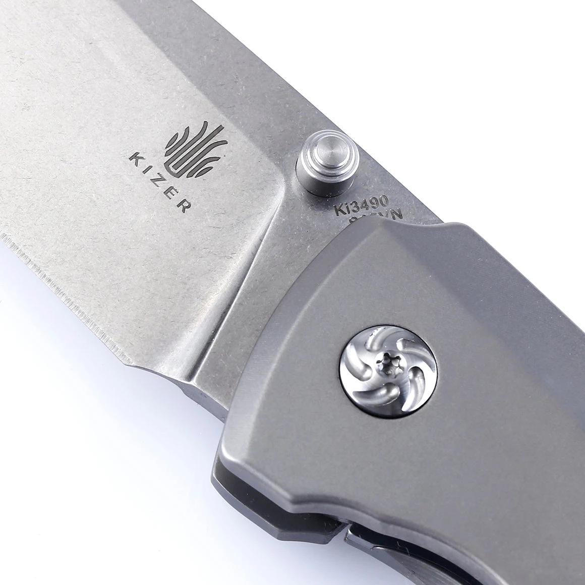 Kizer T1 Titanium Gray Ki3490(3.25" Stonewash) 6 Kizer T1 Titanium Gray Ki3490(3.25" Stonewash) - Image 4