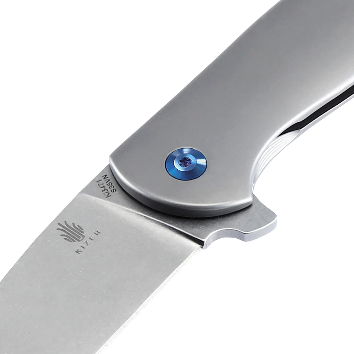 Kizer Gemini Titanium Gray Ki3471 (3.125" Stonewash) 5 Kizer Gemini Titanium Gray Ki3471 (3.125" Stonewash) - Image 3