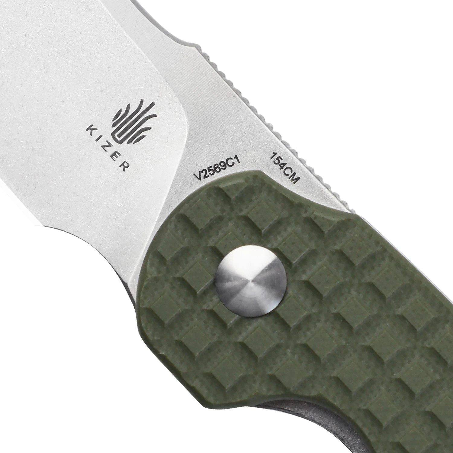 Kizer October Mini Liner Lock Knife Green G-10 (2.54" Stonewash) V2569C1 5 Kizer October Mini Liner Lock Knife Green G-10 (2.54" Stonewash) V2569C1 - Image 3