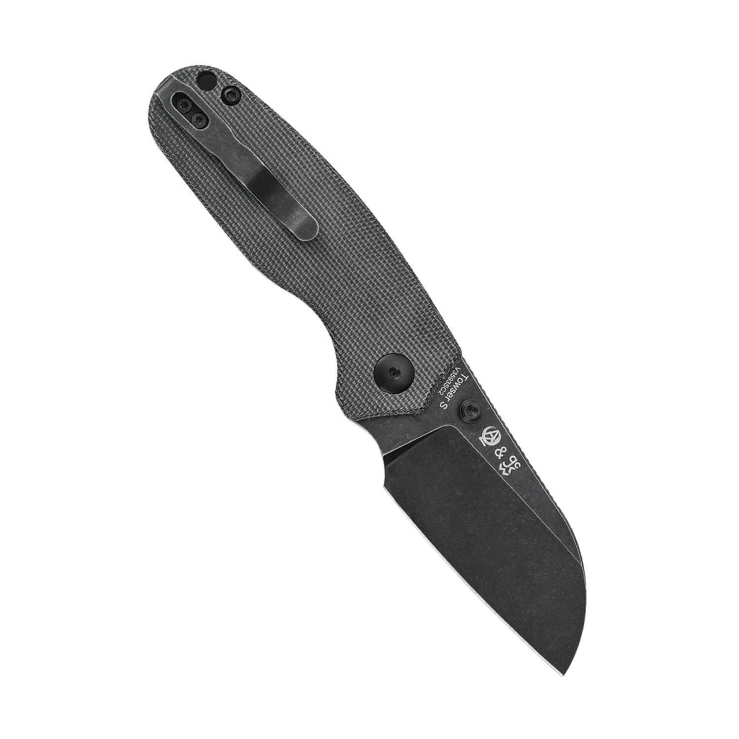 Kizer Azo Towser S Liner Lock Knife Black Micarta V3593SC2 (2.85” Black Stonewash) 4 Kizer Azo Towser S Liner Lock Knife Black Micarta V3593SC2 (2.85” Black Stonewash) - Image 2