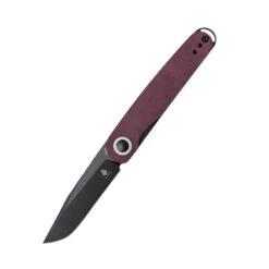 Kizer Azo Squidward Front Flipper Knife Red Richlite Handle V3604C3 (2.81" Black)
