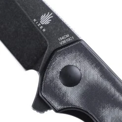 Kizer Azo LP Liner Lock Knife Black Micarta V3610C1 (3.43" Black Stonewash) -Kizer Sales Store V3610C1 3