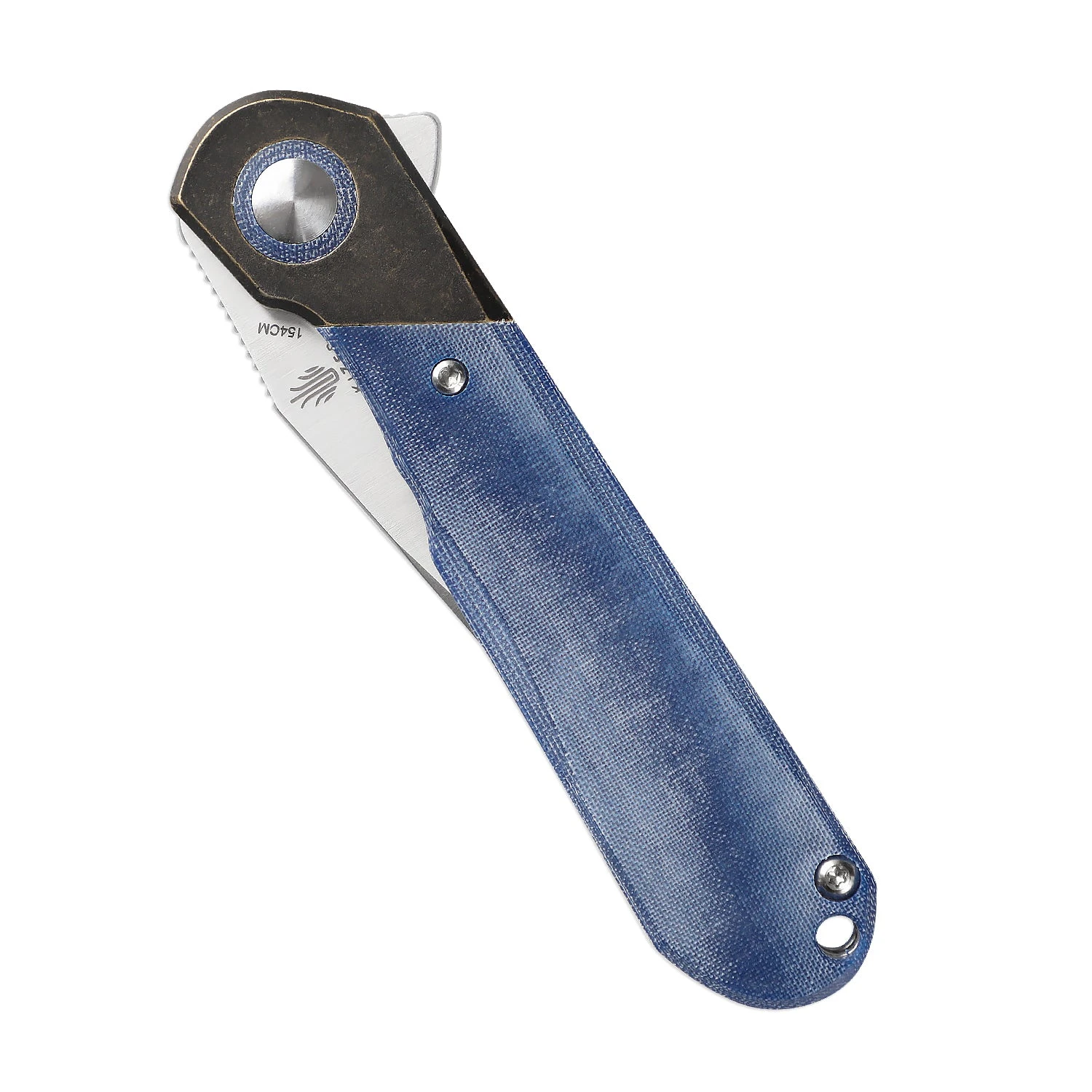 Kizer Comet Liner Lock Knife Brass & Micarta Blue V3614C2 7 Kizer Comet Liner Lock Knife Brass & Micarta Blue V3614C2 - Image 5