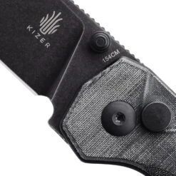 Kizer Begleiter2 Micarta Grey V4458.2BC2 (3.39" Black Stonewash) -Kizer Sales Store V4458.2BC2 3