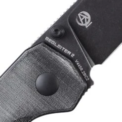 Kizer Begleiter2 Micarta Grey V4458.2BC2 (3.39" Black Stonewash) -Kizer Sales Store V4458.2BC2 4