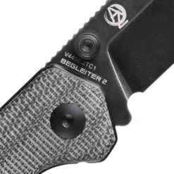 Kizer Begleiter2 Micarta Black V4458.2TC1 (3.43" Black Stonewash) -Kizer Sales Store V4458.2TC1 4