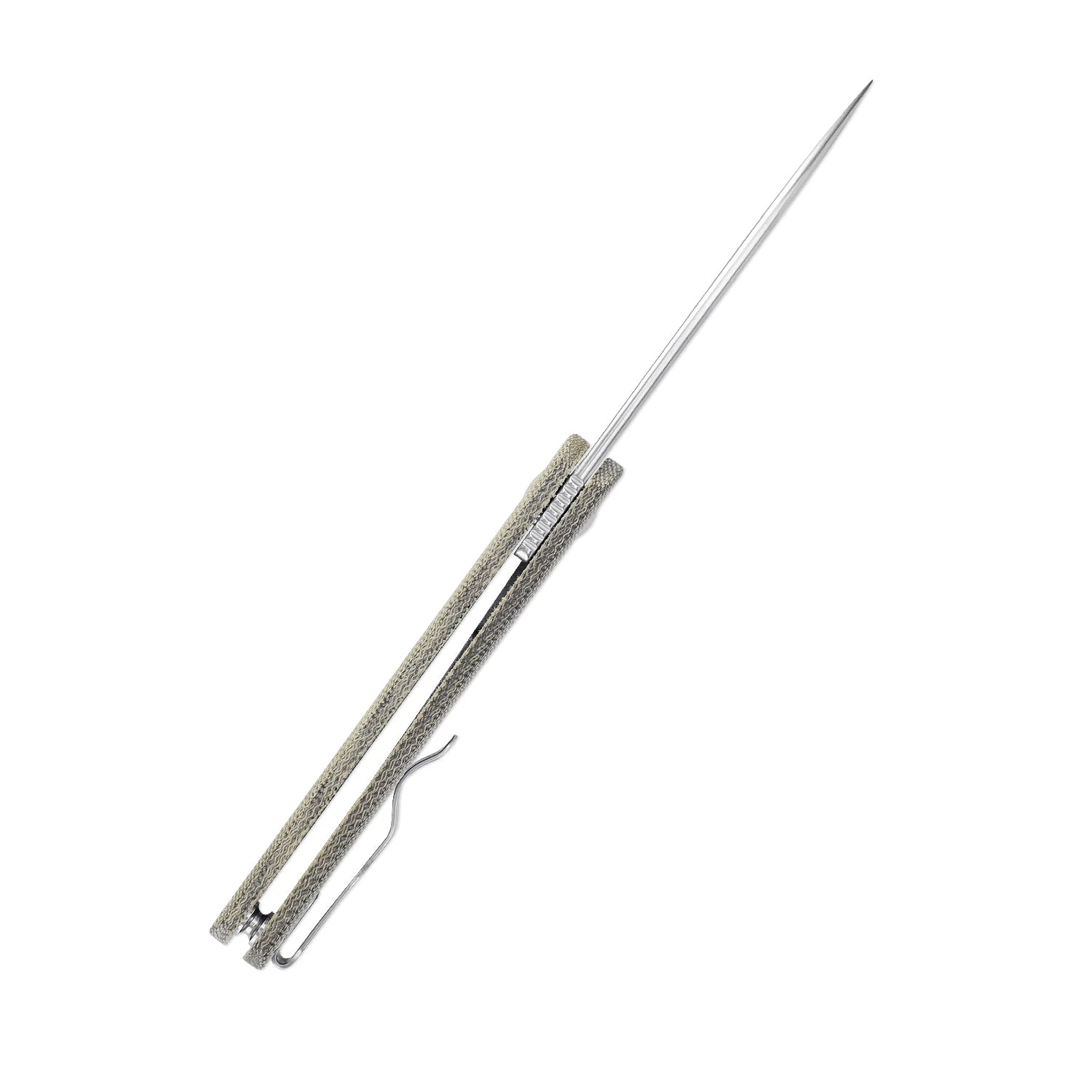 Kizer Feist(XL) Front Flipper Knife Green Micarta V4499C1 (3.33” Satin) 9 Kizer Feist(XL) Front Flipper Knife Green Micarta V4499C1 (3.33” Satin) - Image 7